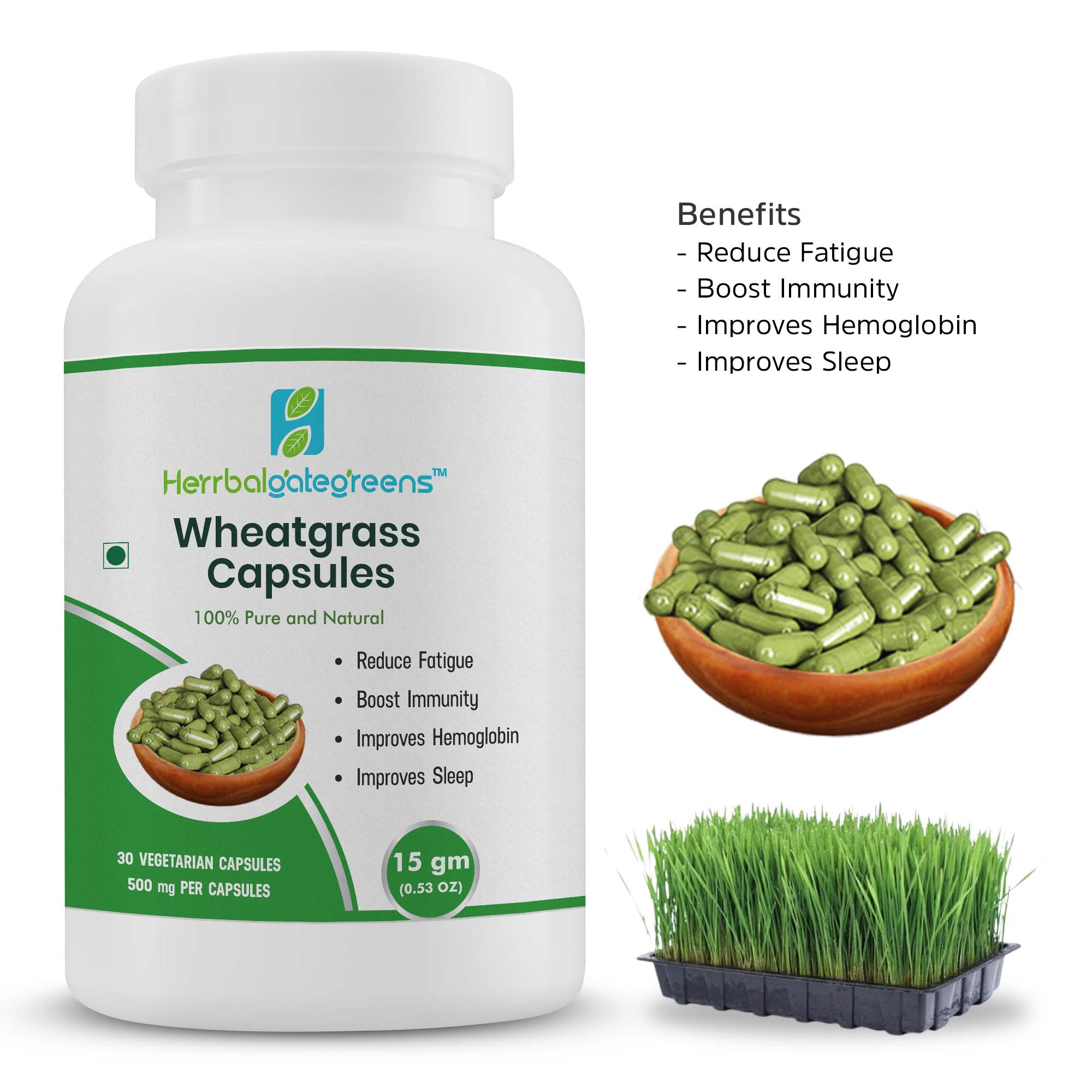 Wheatgrass Capsules Herrbalgategreens