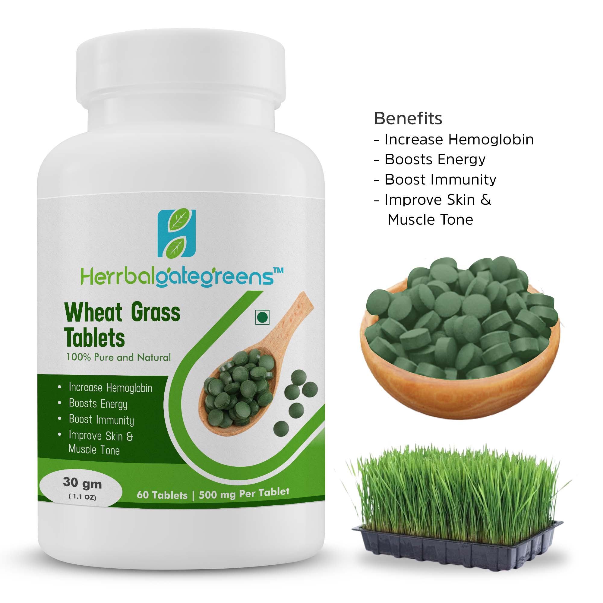 Wheatgrass Tablets Herrbalgategreens